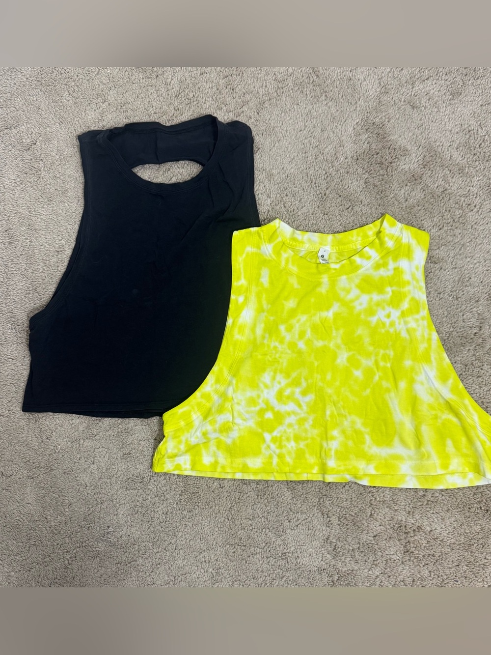 Lululemon Lot of size 6 Crop Tank Tops All Yours Crop Cut Back Crop 2 total!